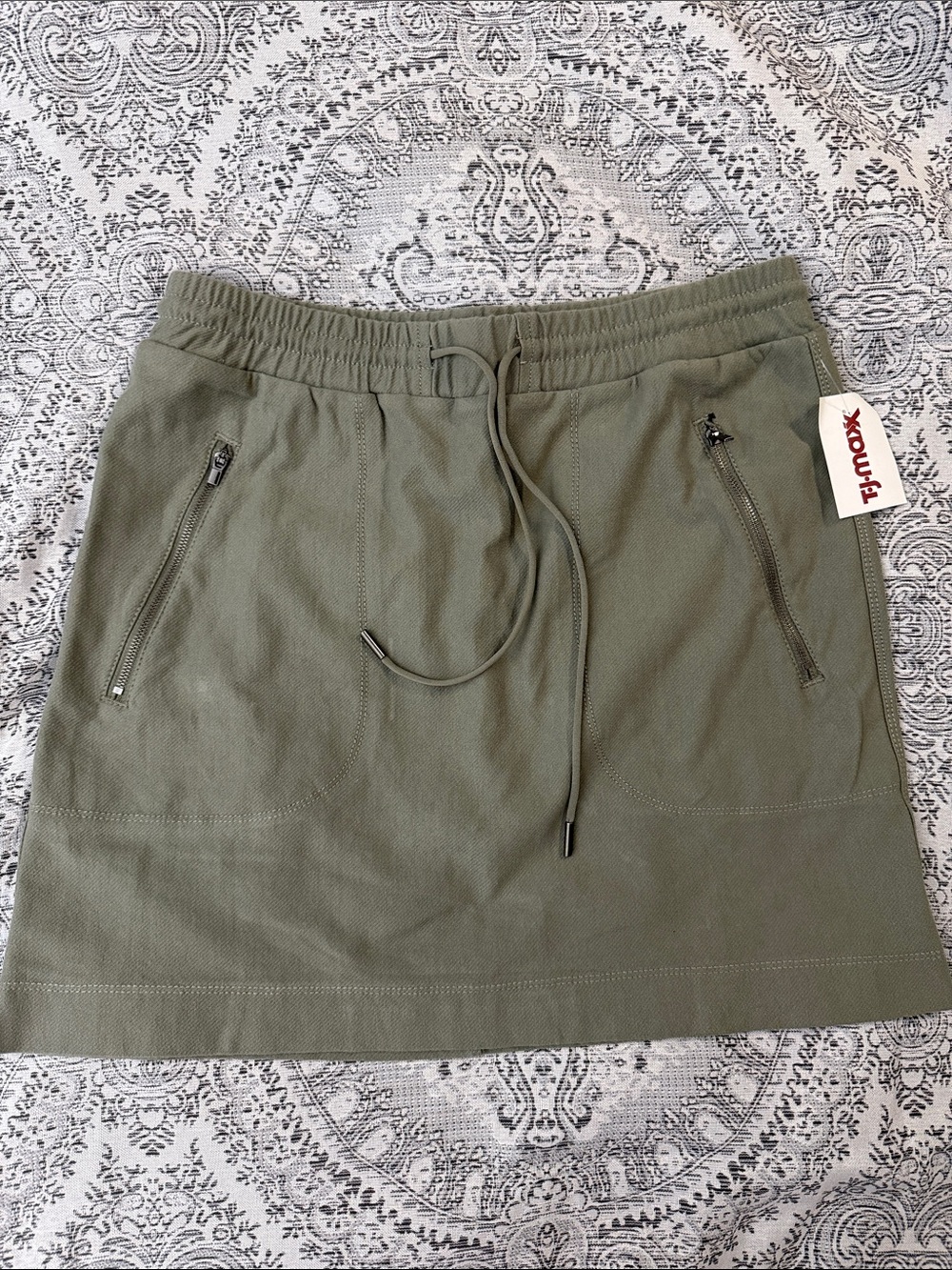 C&C California - Comfort Stretch Olive Drawstring Skorts - XS
